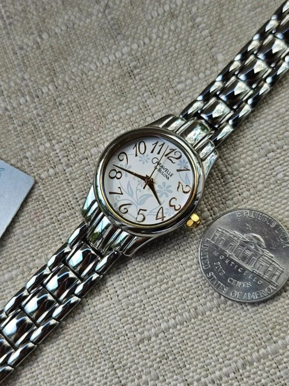 Caravelle by Bulova Women Wristwatch Silver Tone Quartz Analog Wrist Watch New